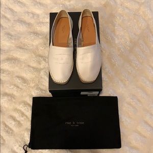 Rag & Bone  White Leather Espadrille